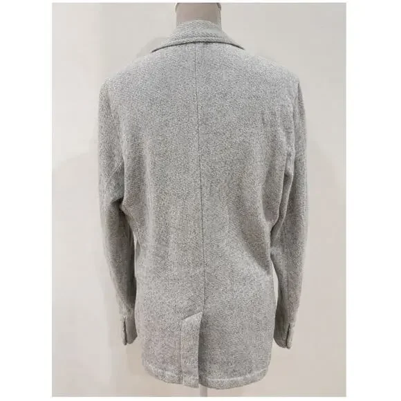 FAHERTY Gray Knit Blazer Jacket Casual Tailored Cardigan XS Excellent Condition - Picture 2 of 5